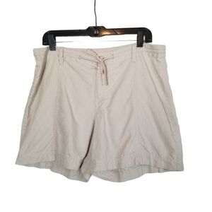 Columbia SZ M Tan Drawstring Lightweight Linen / Cotton Blend Shorts Coastal